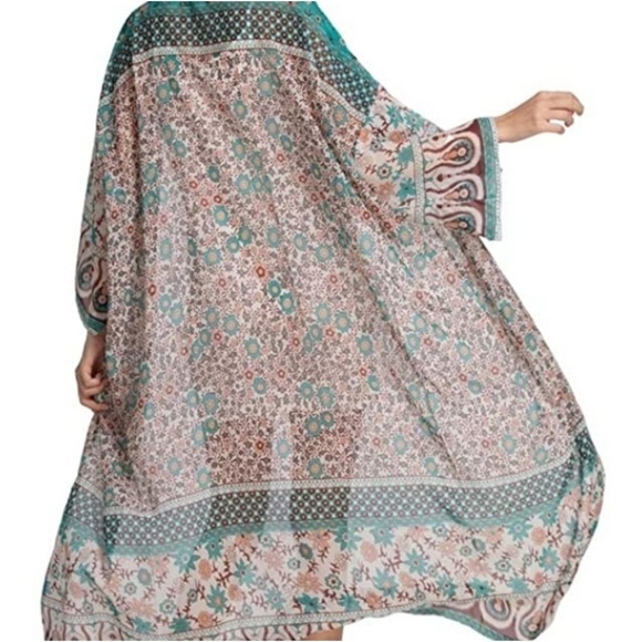 Semi Sheer Bohemian Long Chiffon Duster - Picture 4 of 16